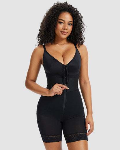 PowerMesh Deep V Bodysuit Shapewear