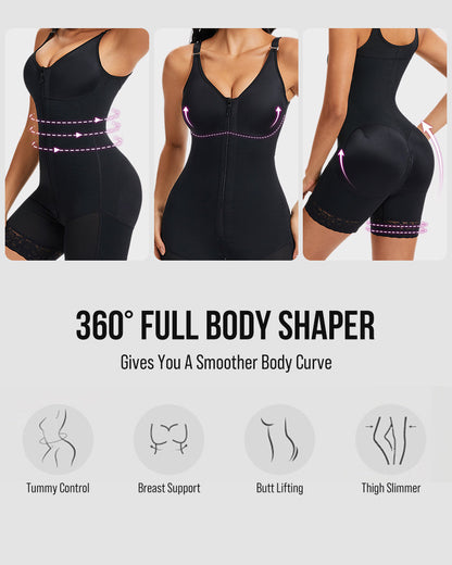 Tummy Control Butt Lifter Shaper with Zipper Crotch Fajas Colombianas