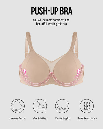 BOGO🔥Mesh Cooling Full Coverage Minimizer Bra
